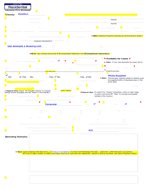 MLS Property Listing Form