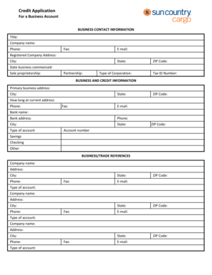 Business Credit Application
