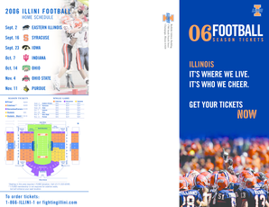 2006 Illinois Football Season Tickets Order Form