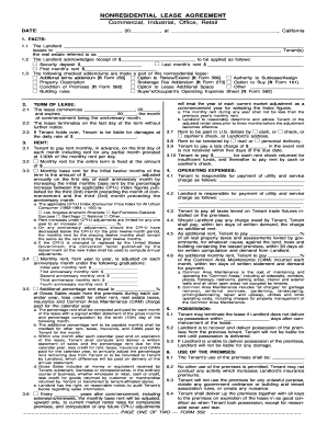 California Nonresidential Lease Agreement