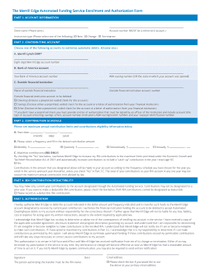 Merrill Edge Automated Funding Service Enrollment Form