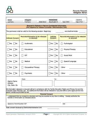 Colorado Student Records Request Form