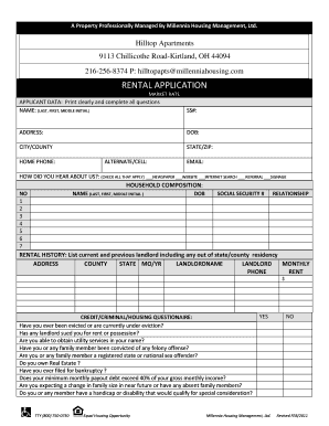Rental Application Form