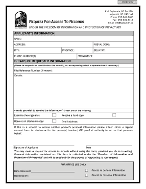 Freedom of Information Request Form