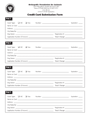 Credit Card Submission Form