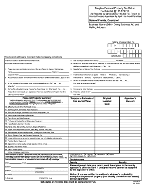 Florida Tangible Personal Property Tax Return