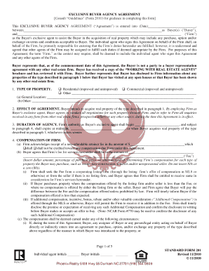 Exclusive Buyer Agency Agreement