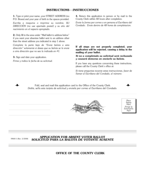 Solicitud para la balota de votante ausente