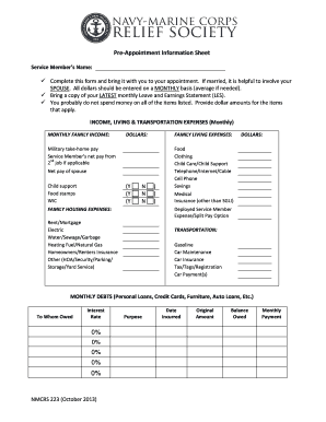 Pre-Appointment Information Sheet