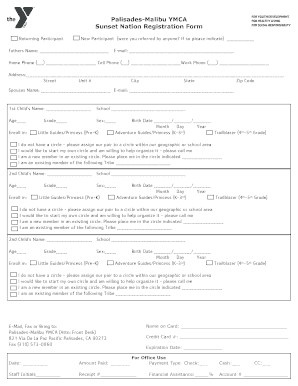 Sunset Nation Registration Form