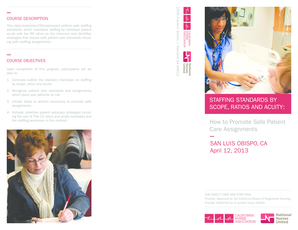 CNA Safe Staffing Standards Training Registration Form