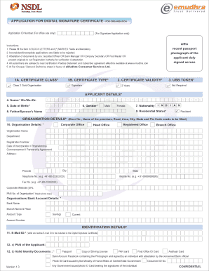 Digital Signature Certificate Application for Organisation