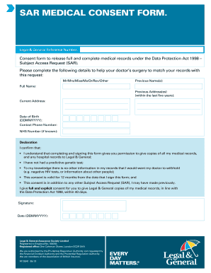 SAR Medical Consent Form