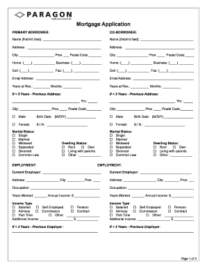 Mortgage Application Form