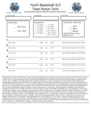 E3 Sports Youth 3x3 Roster Form - QuickScores.com