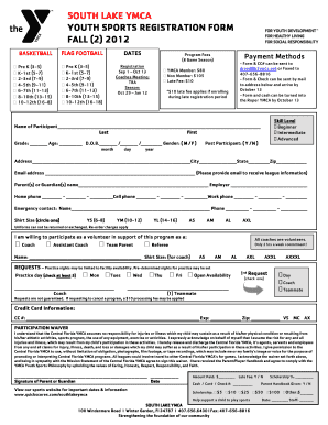 South lake ymca youth sports registration form ... - QuickScores.com