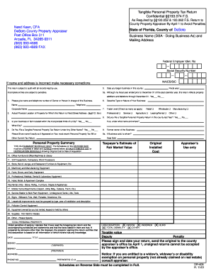 Florida Tangible Personal Property Tax Return