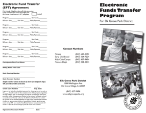 Electronic Fund Transfer Agreement