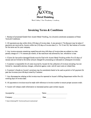 Invoice Terms & Conditions