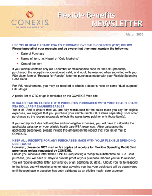 Health FSA OTC Drug Purchase Instructions