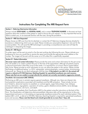 MRI Scan Request Form