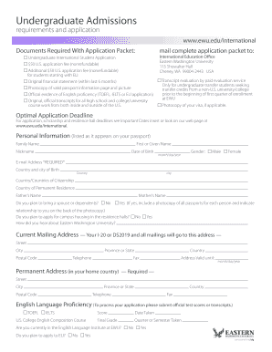 Undergraduate International Student Application
