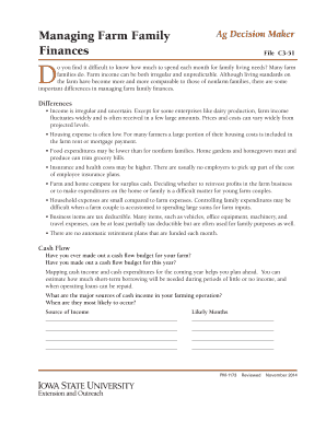 Farm Family Finances Management Guide