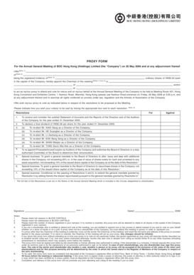Proxy Form for BOC Hong Kong Annual General Meeting