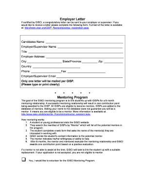 Mentor-Employer Form - gisci