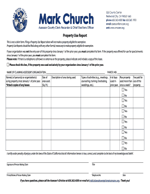 California Property Use Report