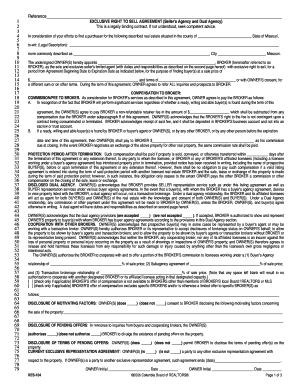 Exclusive Right to Sell Agreement