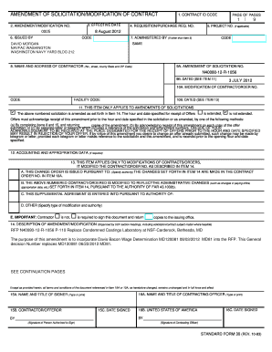 Amendment of Solicitation/Modification of Contract
