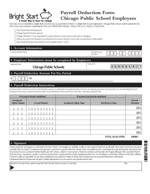 Chicago Public Schools Payroll Deduction Form