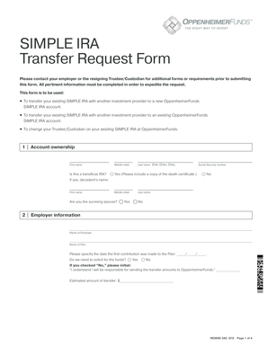 SIMPLE IRA Transfer Request Form