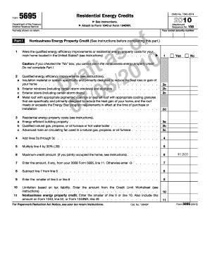 IRS Form 5695 Residential Energy Credits