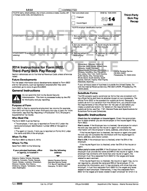 IRS Form 8922 Third Party Sick Pay Reconciliation