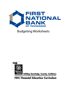 Income and Expense Budgeting Worksheet