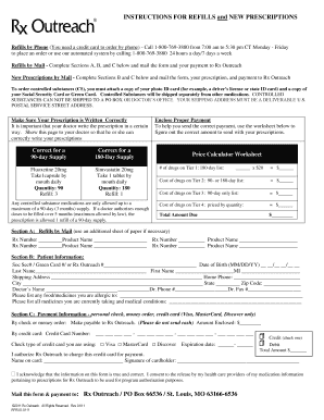 Rx Outreach Prescription Refill Form