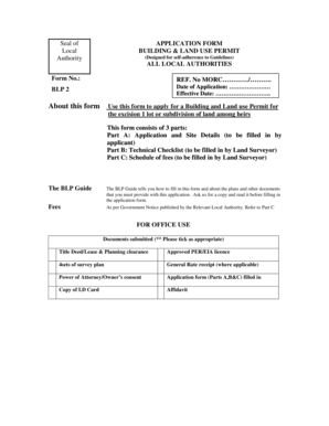 Building and Land Use Permit Application