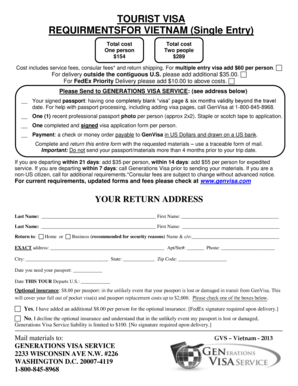Vietnam Tourist Visa Application