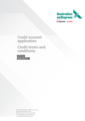 Australian Air Express Credit Facility Application