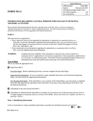 Form MA-I Municipal Advisor Registration