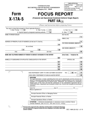 Form FOCUS Report X-17A-5