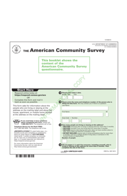 American Community Survey Form