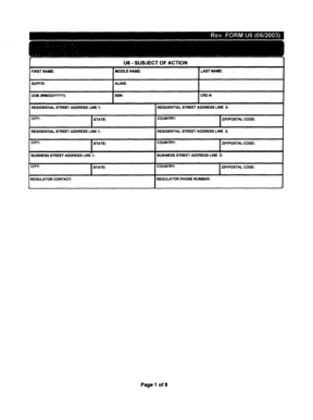 U6 Disclosure Reporting Form