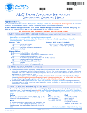 AKC Events Application Instructions