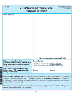 ICT-1(S) Information and Communication Technology Survey