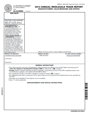 US Census Bureau 2012 Annual Wholesale Trade Report
