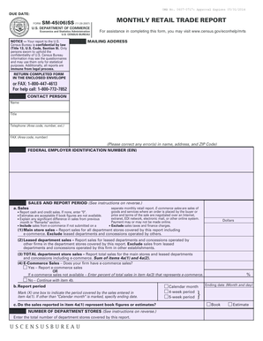 US Monthly Retail Trade Report Form SM-45