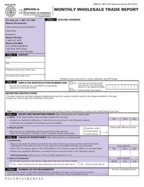 US Monthly Wholesale Trade Report